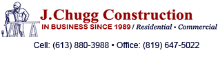J.Chugg Construction logo - General Contractors Ottawa & Gatineau - Residential and Commercial - Home Renovations